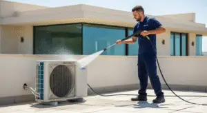 طريقة غسيل المكيف السبلت