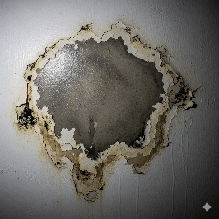 علامات تسرب الماء في الجدار